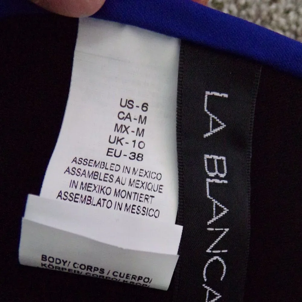 NWT La Blanca navy blue swim Suit Bikini 6